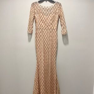 Lulus Rose gold sequin maxi dress